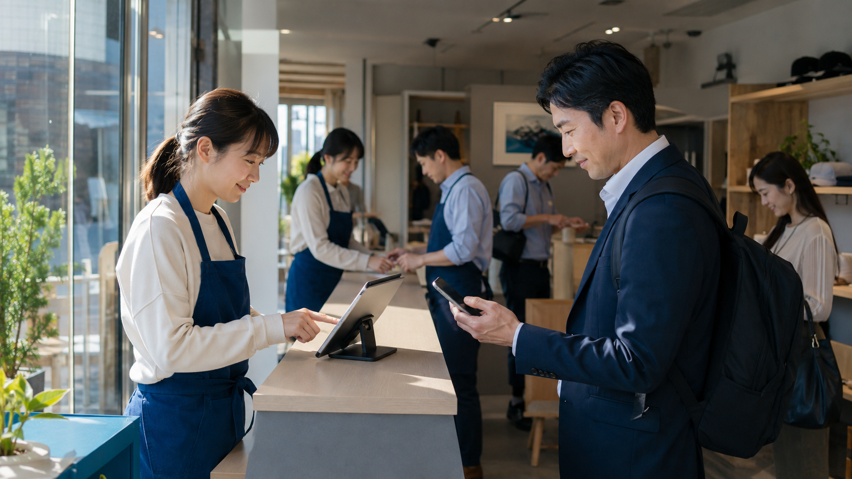 AIと勤怠管理を組み合わせた業務イメージ