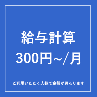 給与計算 300円~/月